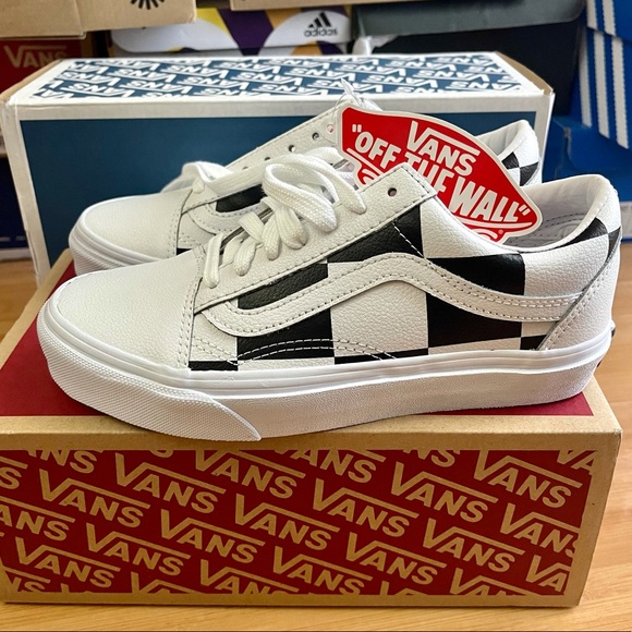🖤🤍LEATHER CHECKERBOARD🖤🤍OLD SKOOL Vans Shoes🖤 - Picture 6 of 9